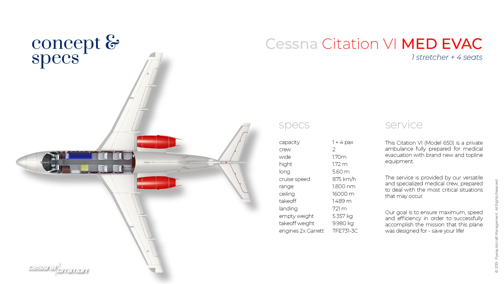 Cessna Citation VI MED EVAC CN-TKD