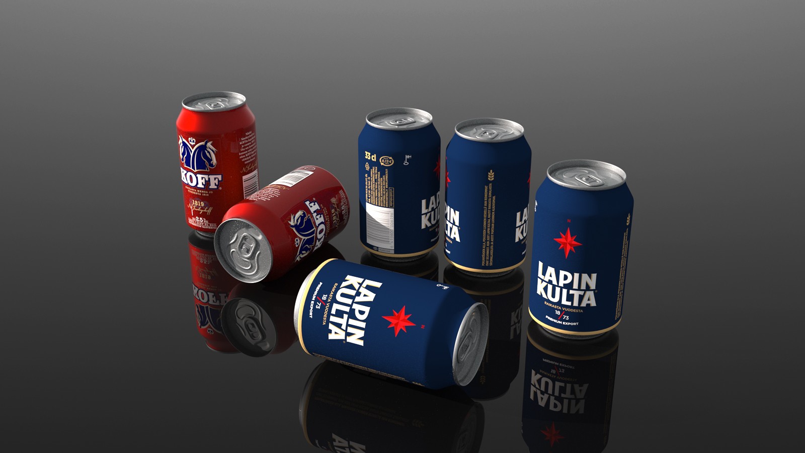 KOFF / LAPIN KULTA beer cans