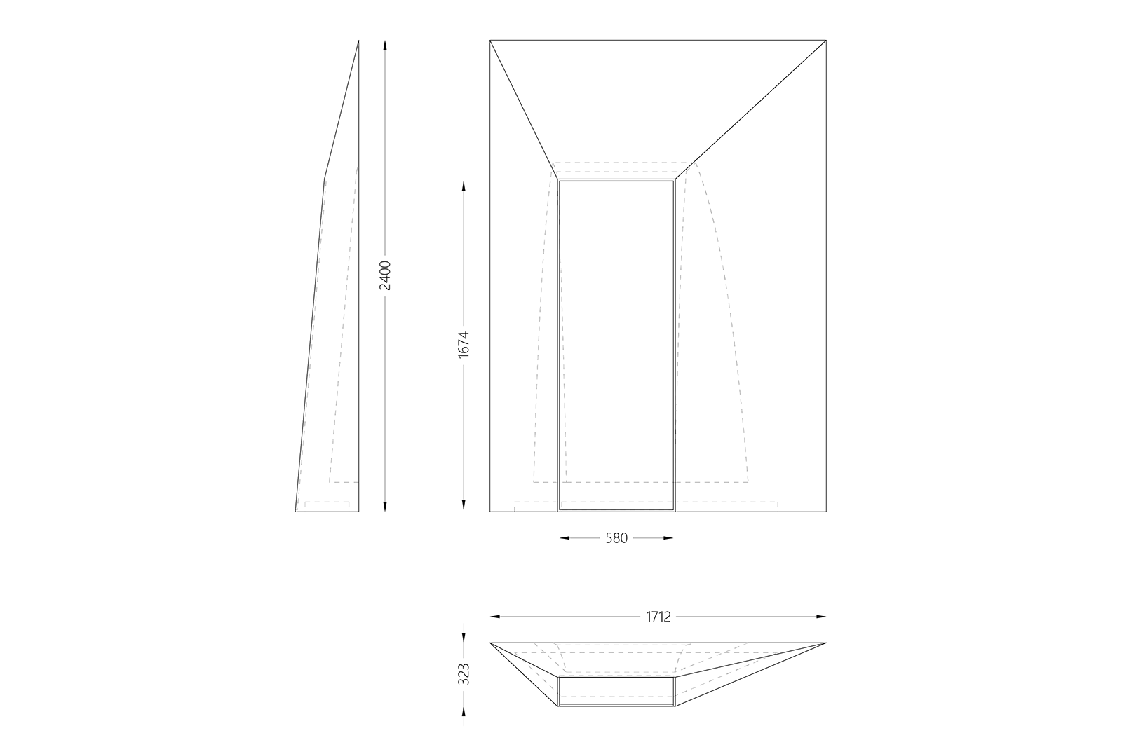 floor frame | vertical mirror series